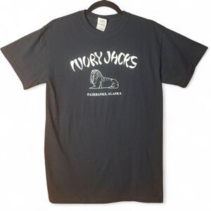 Unisex Ivory Jacks Fairbanks Alaska Walrus Graphic T-Shirt 100% Cotton Size S